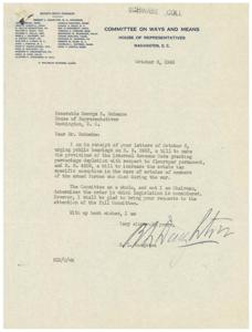 Request for Public Hearings on Legislation: H.R. 3963 and H.R. 4206, 1945-10-06 - 1945-10-06