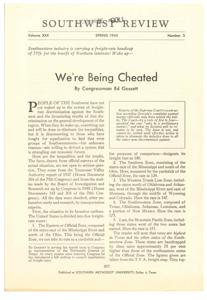Freight Rate Discrimination: The Southwestern Industry&#39;s Battle, 1943-06-14 - 1943-06-14