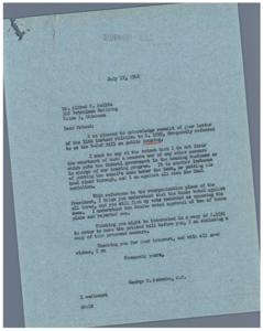 Opposition to W-E-T Bill on Public Housing and Reorganization Plans, 1946-07-11 - 1946-07-11