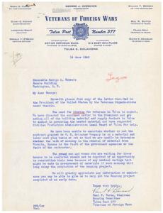 Urgent Plea for Veterans Housing Project Completion in Tulsa, 1946-03-06 - 1946-03-06