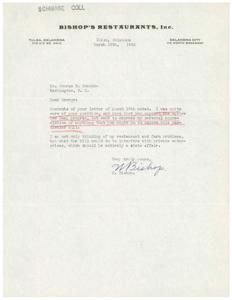 1946 Letter from W. Bishop to George B. Schwabe Regarding Opposition to New Deal Program, 1945-01-01 - 1946-12-31