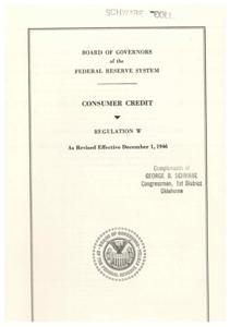 ["Regulation W, issued by the Federal Reserve Board, governs consumer credit for instalment sales and loans. It sets rules for down payments, instalment amounts, intervals, and maturities, as well as requirements for registration and licensing. The regulation also outlines exemptions for certain types of credits, such as business or agricultural loans. Additionally, it prohibits loans to make down payments and requires statements from borrowers. The regulation applies to transactions made after December 1, 1946."]