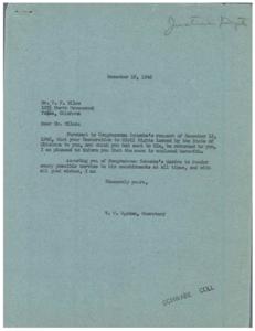 Restoration of Civil Rights for W. F. Miles: Correspondence and Updates, 1945-12-10