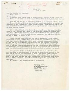 Request for Establishment of Chief Clerk Office in Tulsa, Oklahoma, 1946-05-28