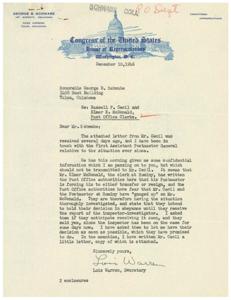 Request for Mutual Transfer of Post Office Clerks, 1946-12-01