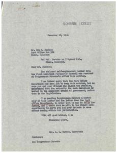 Mail Service Inquiry for I Street, Miami, Oklahoma, 1946-10-29