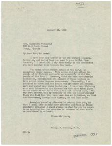 Concerns Regarding Sugar Stamp Cancellation, 1945-01-12