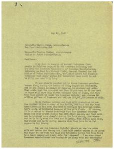 Urgent Appeal for Maintenance of Ice Cream Industry Sugar Quota, 1945-05-23