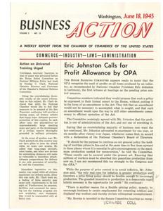 Promoting Economic Recovery: A Weekly Report from the Chamber of Commerce of the United States, 1945-06-18