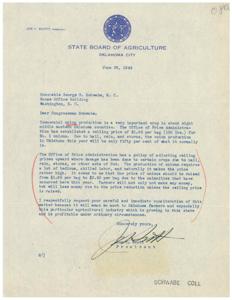 Request for Price Adjustment for Oklahoma Onion Production, 1945-06-28