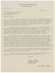 Price Regulations and Agricultural Concerns: A Response to George B. Schwabe, 1945-01-01 - 1946-12-31