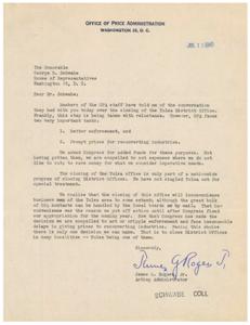 Closure of Tulsa District Office: A Necessary Step for OPA Operations, 1945-01-01 - 1946-12-31