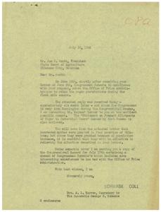 Title: Sugar Quota Relief for Dairy Industry in Oklahoma, 1945-06-08