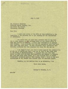 Concerns Regarding OPA Ceilings: A Letter from George B. Schwabe, M.C., 1945-07-07