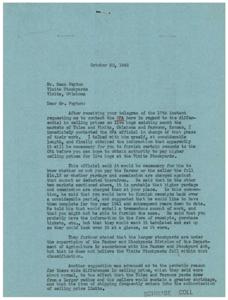 The Bureaucratic Struggle: Correspondence Regarding Hog Ceiling Prices in Vinita, Oklahoma, 1945-10-20