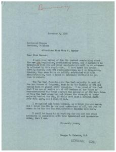 Opposition to OPA Regulation: A Letter from George B. Schwabe, M.C., 1945-11-09