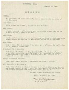 Resolution for Price Control in Housing Market, 1945-10-22