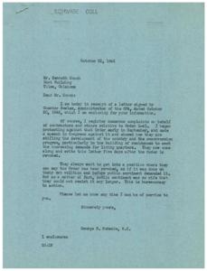 The Impact of Order L-41 on Housing Construction: A Response from George B. Schwabe, 1945-10-15