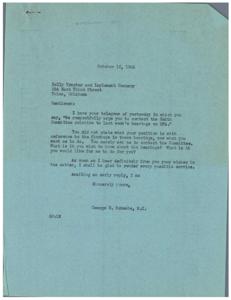 Urgent Request for Contact with Smith Committee on OPA Hearings, 1945-10-16