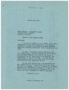 Opposition to OPA and Support for Retailers: A Letter from George B. Schwabe, 1945-10-24