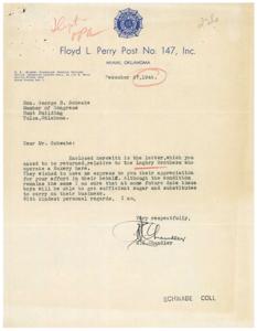 Correspondence Regarding Sugar Rationing for Veterans, 1946-12-10