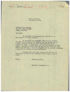 Concerns Regarding Sugar Rationing and Monopoly Practices in Candy Industry, 1946-10-22