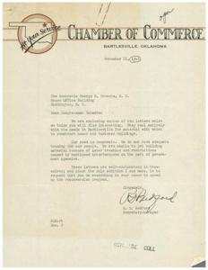 Urgent Plea for Reconversion Support in Bartlesville, 1945-11-21