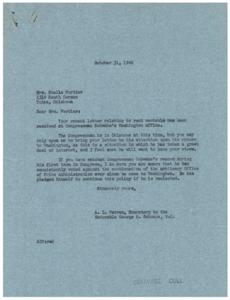 Rent Control Complaint: A Letter to Congressman Schwabe, 1946-10-18