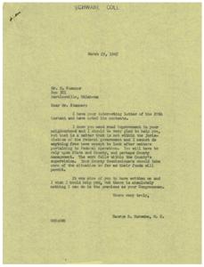 Road Improvement Concerns in Osage County, Oklahoma, 1945-03-29