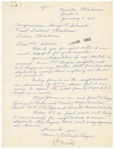 Extension of REA Line Requested by Gertrude Boyer, 1945-12-26