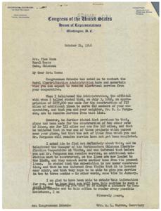 Title: Rural Electrification Assistance for Mrs. Ples Mann, 1946-07-03