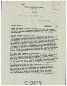 ["Mr. Buford, a Bulk Plant Representative for Continental Oil Company, wrote to Congressman George B. Schwabe about losing old-age benefits due to a ruling by the Commissioner of Internal Revenue. The ruling stated that Bulk Plant Representatives were not employees covered by Social Security. Mr. Buford requested that the money collected for Social Security be held until a law was passed to include them in benefits. Congressman Schwabe forwarded the letter to the Social Security Board for consideration and possible resolution. The General Counsel of the Social Security Board, Jack Tate, responded by explaining the legal background and potential legislative changes that could affect Mr. Buford's situation. Tate also mentioned the recommendation to extend coverage to the self-employed, which would address the gap in coverage for individuals like Mr. Buford. Ultimately, the issue was being reviewed and potential solutions were being considered."]