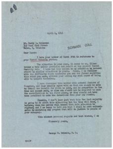 ["Mr. Heinzman wrote a letter to Congressman Schwabe expressing his frustration with the Social Security Act, as he had paid into the system but would not be eligible to receive benefits. He urged for a change in the law to either provide him with coverage for the time he was paying or to broaden the eligibility requirements. Congressman Schwabe sympathized with Heinzman's situation and agreed that the current system was unfair, and expressed his willingness to support any program that would provide justice for people in similar situations."]