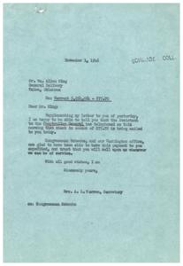 Expediting Payment: A Letter from Congressman Schwabe&#39;s Office, 1946-06-25