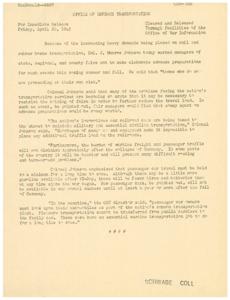 Transportation Restrictions for State and County Fairs, 1945-04-20