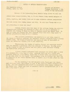 Transportation Warnings for Summer and Fall Fairs, 1945-04-20