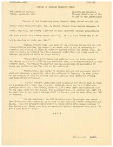 Transportation Restrictions for Summer and Fall Fairs - ODT-822, 1945-04-20