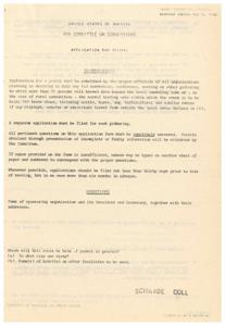 Application for Permit: Guidelines for Organizing Large Gatherings, 1945-05-31
