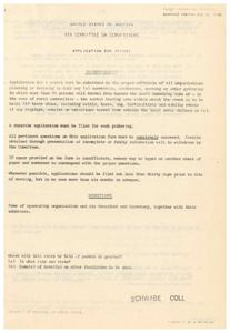 War Committee on Conventions Permit Application Guidelines, 1945-05-31