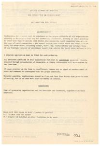 Application for Permit for Conventions and Gatherings: Guidelines and Instructions, 1945-05-31
