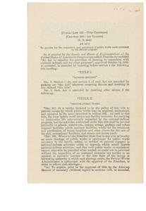 ["This public law, enacted by the 77th Congress, provides for the acquisition and equipment of public works necessary for the defense program. It includes provisions for defense housing and public works, such as schools, hospitals, and recreational facilities. The law authorizes the Federal Works Administrator to acquire land, plan and construct public works, and make loans or grants for their maintenance. It also outlines provisions for the termination of authority once the emergency declared by the President has ceased. The law emphasizes the importance of maintaining and operating public works based on need, without discrimination based on race, creed, or color."]