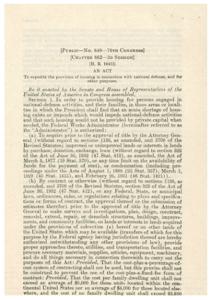 ["This act aims to expedite the provision of housing for persons engaged in national defense activities and their families in areas facing housing shortages. It authorizes the Federal Works Administrator to acquire land, plan, design, construct, and maintain housing and community facilities. The cost of housing units is capped, and the Administrator is given authority to deal with property acquired under the act. The act also authorizes appropriations for carrying out its purposes and administrative expenses. It outlines provisions for the termination and disposal of property once the national defense emergency ends, as well as guidelines for wages and safety standards."]
