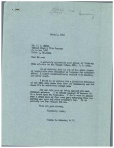 Opposition to the Wright Patman Bill: A Letter from United Brick &amp; Tile Company, 1946-02-25 - 1946-02-25