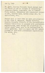 Surplus Property Disposal and Housing Development in Oklahoma, 1945-08-02 - 1945-08-02