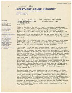 Proposal for Fair Rent Committees in San Francisco, 1945-01-01 - 1946-12-31