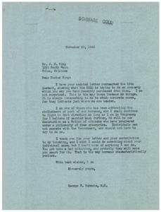 The Bureaucratic Nightmare: A Letter to Congressman Schwabe, 1945-11-20 - 1945-11-20