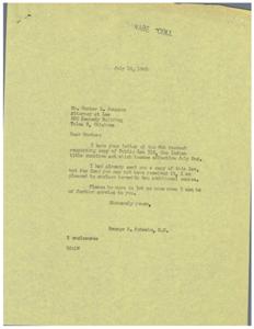 Request for Copy of Public Law 116: Indian Title Curative Act, 1945-07-09 - 1945-07-09