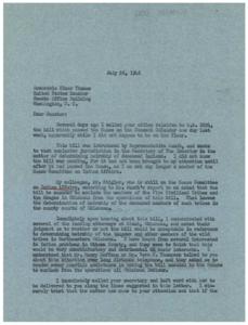 Concerns Regarding H.R. 2294: Exclusion of Oklahoma Indians, 1946-07-26 - 1946-07-26