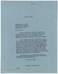 Regarding H.R. 2294: A Letter to Senator Moore from George B. Schwabe, 1946-07-26 - 1946-07-26