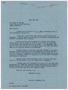 Concerns Regarding H.R. 2294 and the Protection of Oklahoma Indians, 1946-07-29 - 1946-07-29